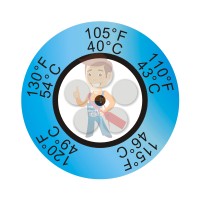 Термоиндикатор Hallcrest Tempasure - Термоиндикаторная наклейка Thermax 5 Clock