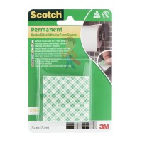 Клейкая монтажная лента Scotch®, сверхпрочная, 19мм х 1,5м Клейкая монтажная лента Scotch®, сверхпрочная, 19мм х 1,5м - Квадраты монтажные двусторонние клейкие Scotch®, 16 шт./упаковка