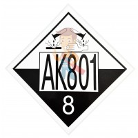 Знак ООН 80/1830 - Знак опасности АК 801