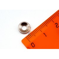 Магнитное крепление с отверстием В36 - Неодимовый магнит диск 8х2 мм с зенковкой 3/6 мм, N35