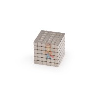 Forceberg TetraCube - куб из магнитных кубиков 6 мм, жемчужный, 216 элементов  - Forceberg TetraCube - куб из магнитных кубиков 4 мм, стальной, 216 элементов