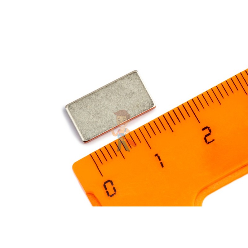 Неодимовый магнит прямоугольник 15х8х1 мм с клеевым слоем