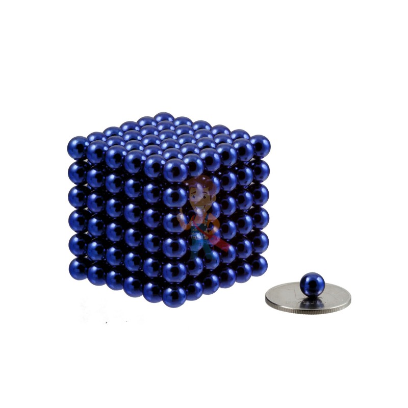 Forceberg Cube - куб из магнитных шариков 6 мм, синий, 216 элементов - фото 1