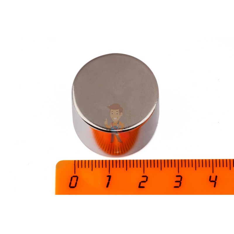 Неодимовый магнит диск 25х20 мм - фото 1