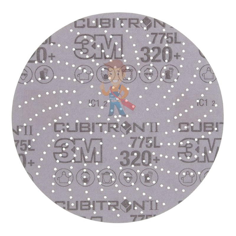 Шлифовальный круг Клин Сэндинг, 320+, 150 мм, Cubitron™ II, Hookit™ 775L, 5 шт./уп.
