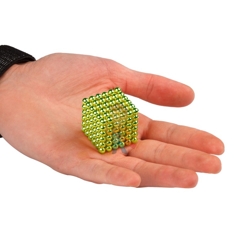 Forceberg Cube - куб из магнитных шариков 5 мм, оливковый, 216 элементов - фото 2