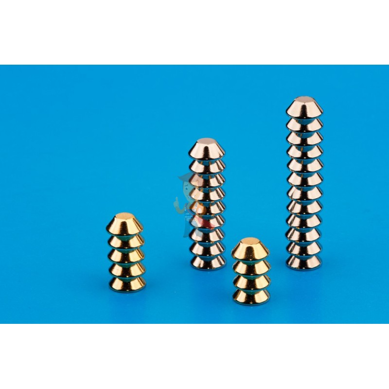 Неодимовый магнит конус 10/5х4 мм, золотой, 6шт, Forceberg - фото 6