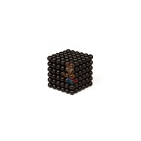 Forceberg Cube - куб из магнитных шариков и кубиков 5 мм, цветной/стальной, 512 элементов - Forceberg Cube - куб из магнитных шариков 7 мм, черный, 216 элементов