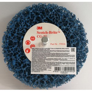 Шлифовальный круг Scotch-Brite™ Clean and Strip CG-ZS, S XCS, голубой, 100 мм х 13 мм, шпиндель 6 мм, 57016