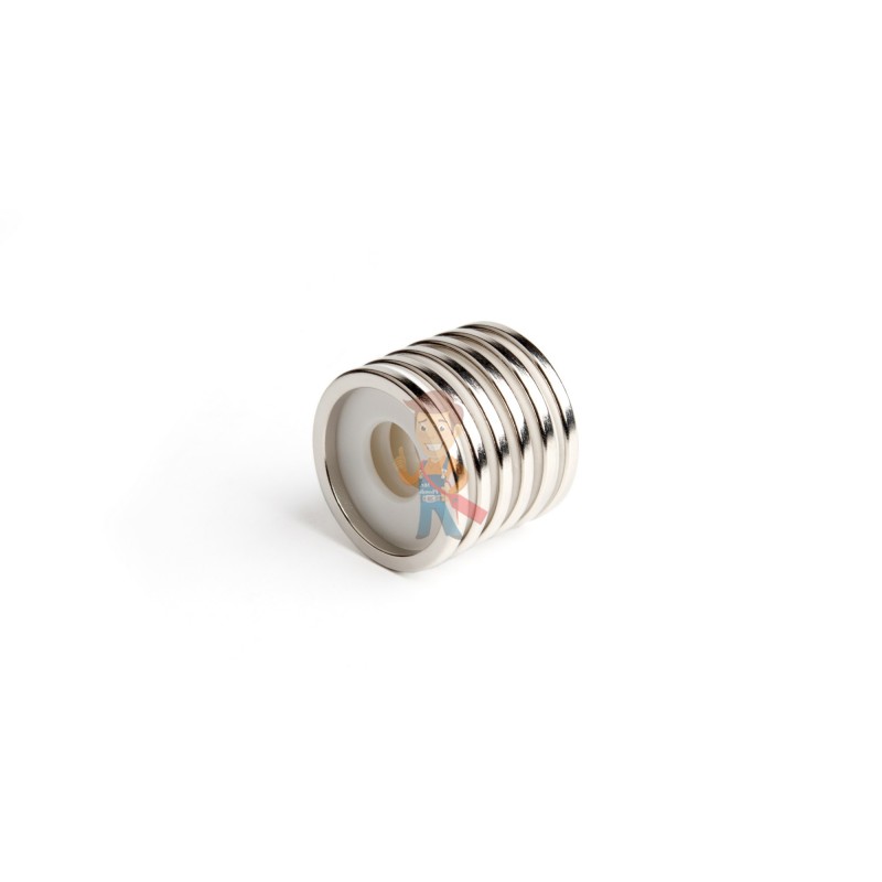 Неодимовый магнит кольцо 34х27,6х3 мм, N33 - фото 4