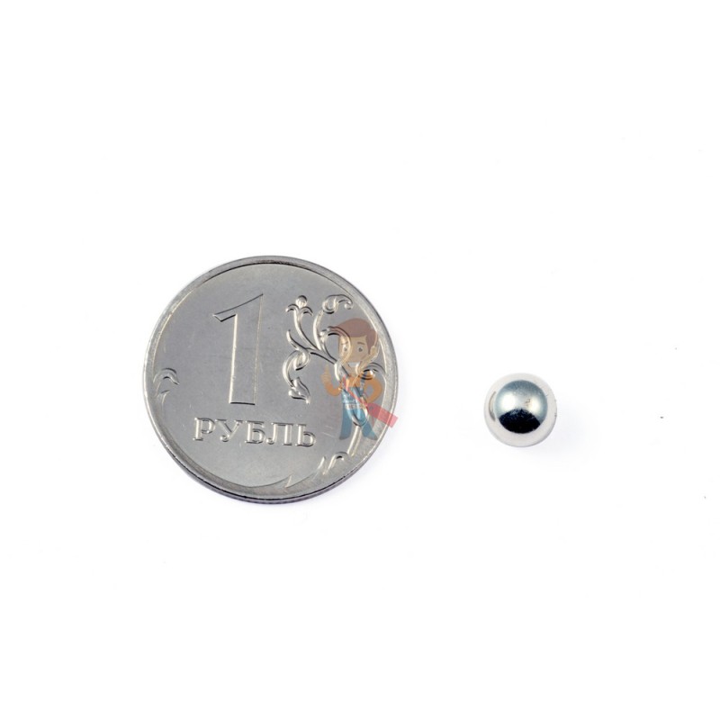 Неодимовый магнит шар 6 мм, жемчужный - фото 2