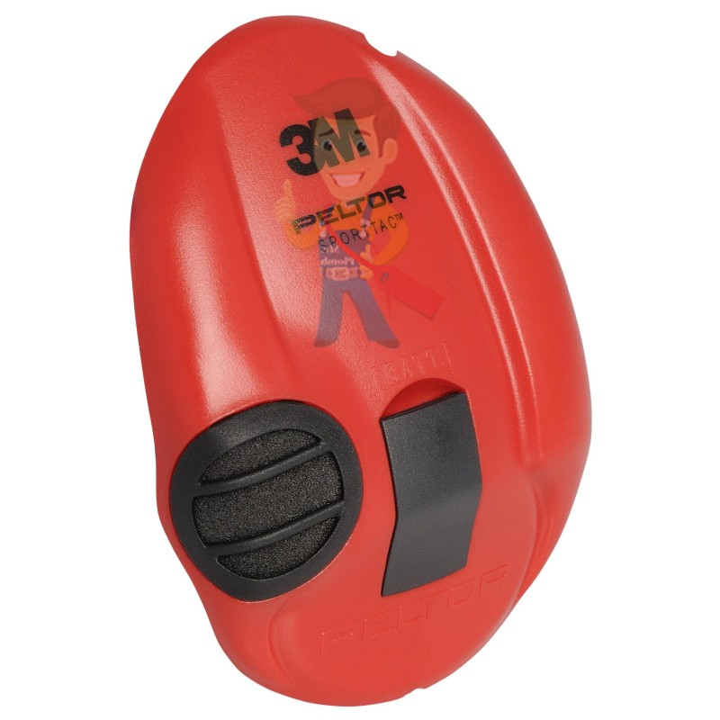 Наушники активные для стрельбы 3М PELTOR SportTac™, 2 цвета чашек: красный и чёрный - фото 1