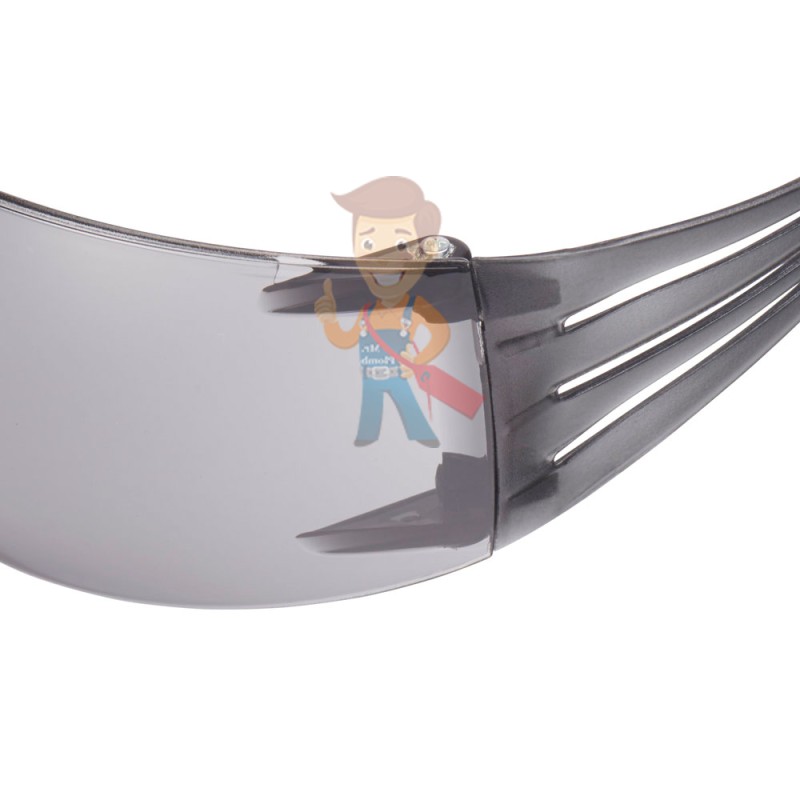 Открытые защитные очки, с покрытием AS/AF против царапин и запотевания, серые - фото 7