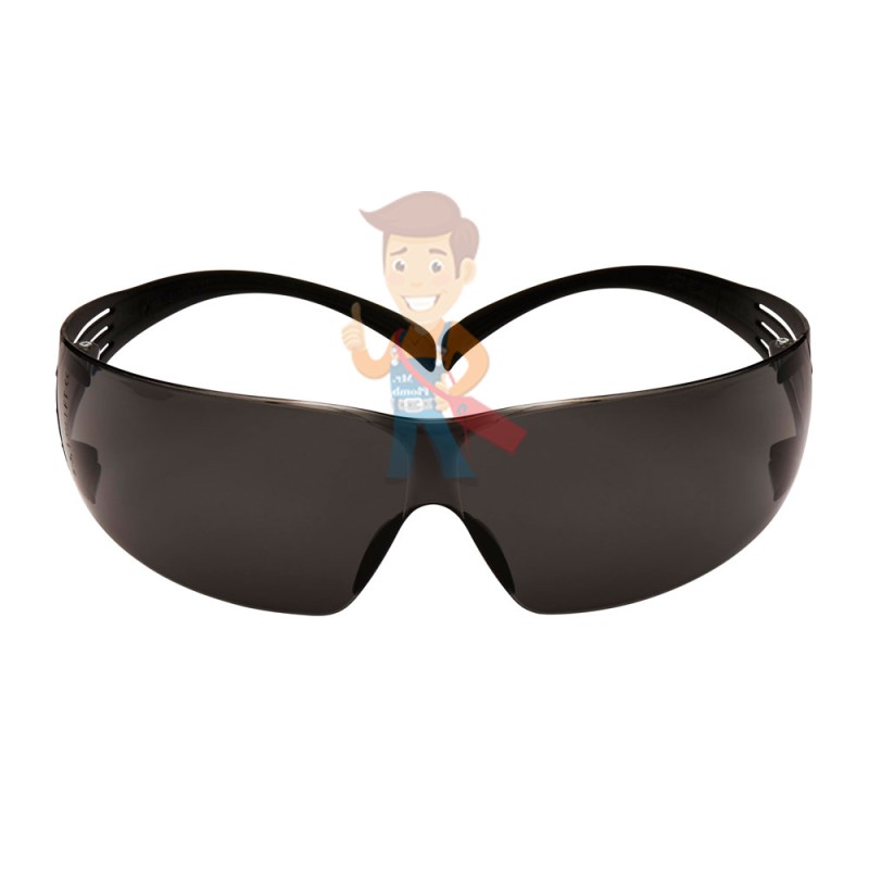 Открытые защитные очки, с покрытием AS/AF против царапин и запотевания, серые - фото 9