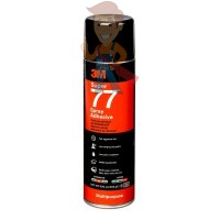 Клей-спрей аэрозольный 3M™ 74 для вспененных материалов, оранжевый, 500 мл - Клей-спрей 77, аэрозольный эластомерный однокомпонентный универсальный, полупрозрачный (белый), 500 мл