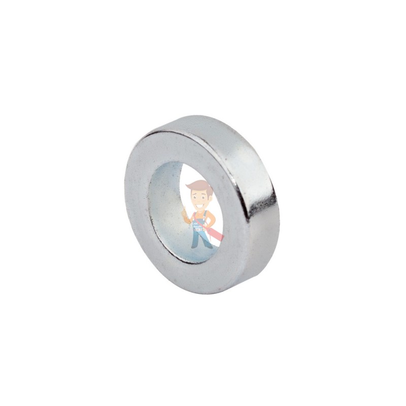 Неодимовый магнит кольцо 12х7х3.5 мм, цинк, N35