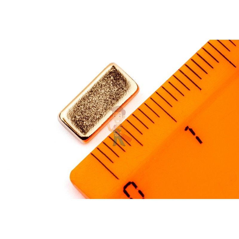 Неодимовый магнит прямоугольник 10х5х2 мм, золотой, 20шт, Forceberg - фото 2