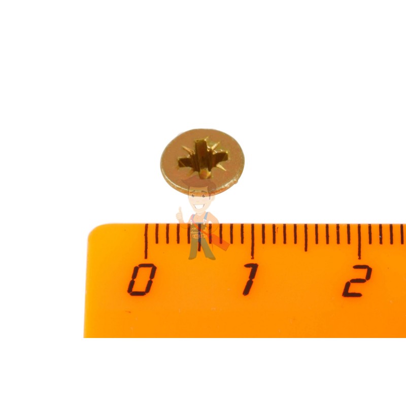 Саморезы оцинкованные универсальные по дереву и металлу острые Forceberg Home&DIY 4х25 мм, желтые, 30 шт - фото 1