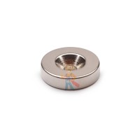 Неодимовый магнит конус 10/5х4 мм, золотой - Неодимовый магнит диск 20х5 мм с зенковкой 4.5/10 мм