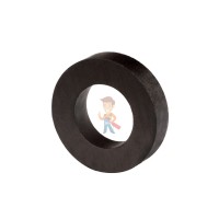 Ферритовый магнит диск 20х3 мм с клеевым слоем - Ферритовый магнит кольцо 22х12х5 мм