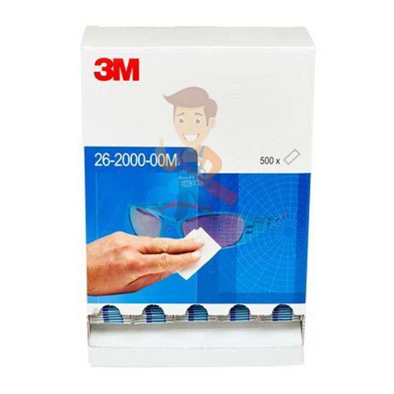 Cалфетки очищающие для ухода за очками в диспенсере, 500 штук в индивидуальных упаковках - фото 3