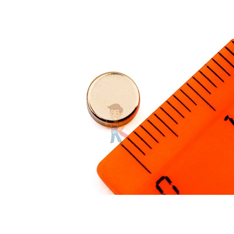 Неодимовый магнит диск 6х2 мм, золотой, 30шт, Forceberg - фото 1