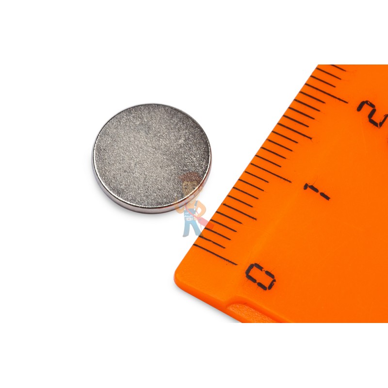 Неодимовый магнит диск 12х1.5 мм, N45 - фото 3