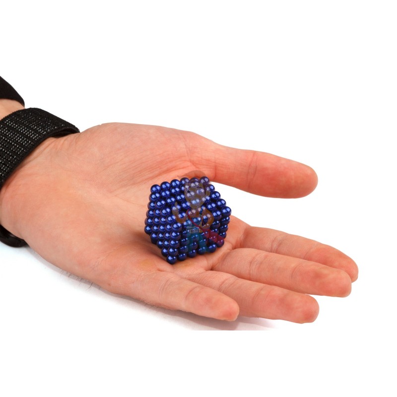 Forceberg Cube - куб из магнитных шариков 5 мм, синий, 216 элементов - фото 2