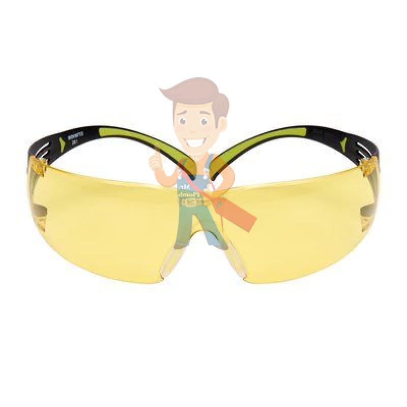 Очки открытые защитные SecureFit™ 403, цвет лин - желтый, с покрытием AS/AF против царапин и запотевания - фото 3