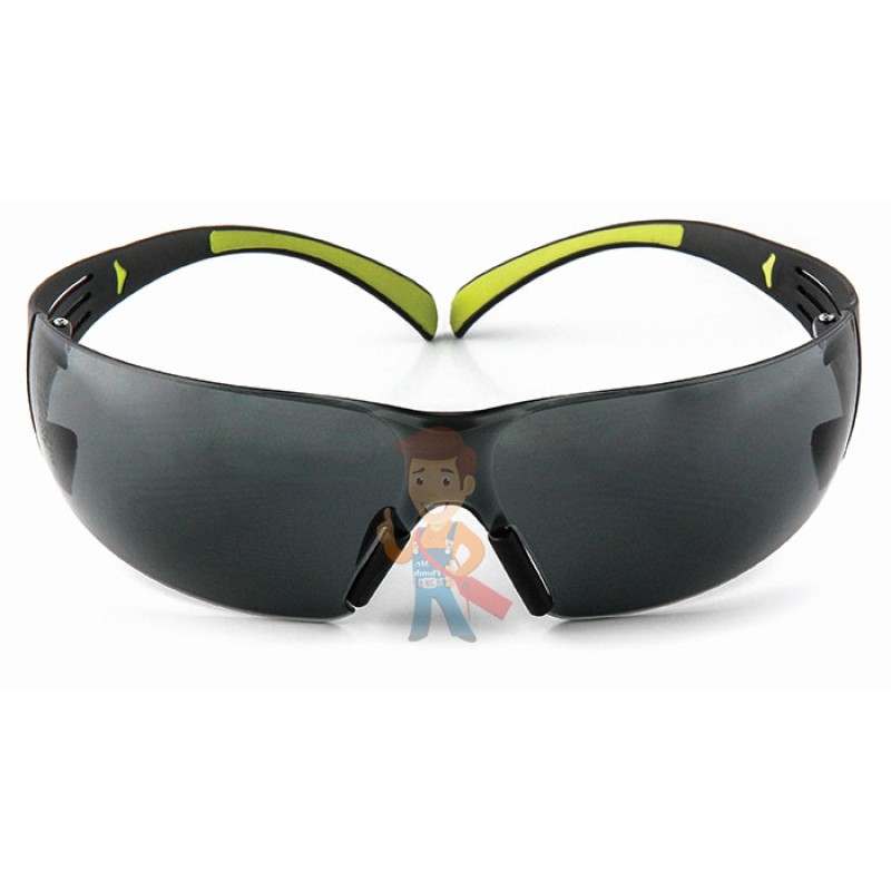 Очки открытые защитные SecureFit™ 402, цвет линз - серый, с покрытием AS/AF против царапин и запотевания - фото 3