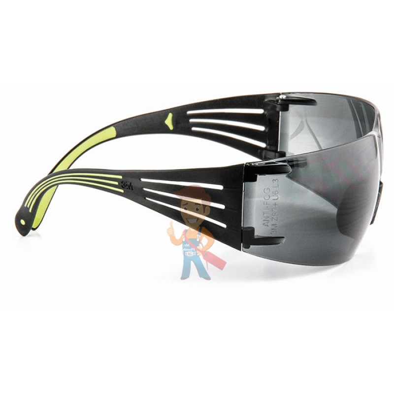 Очки открытые защитные SecureFit™ 402, цвет линз - серый, с покрытием AS/AF против царапин и запотевания - фото 5