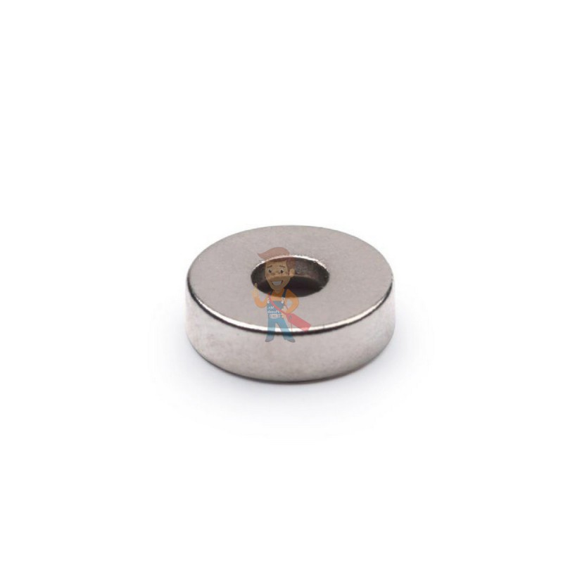Неодимовый магнит диск 10х3 мм с зенковкой 3/7 мм, N35UH - фото 3