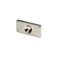 Неодимовый магнит диск 10х10 мм - Неодимовый магнит прямоугольник 25х12х3 мм с зенковкой 3/7 мм
