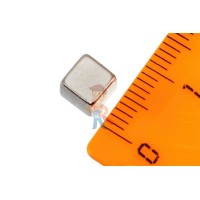 Неодимовый магнит диск 50х12 мм - Неодимовый магнит прямоугольник 6х6х6 мм, жемчужный