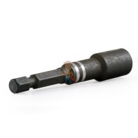 Брелок - портативная отвертка с фонарем, 4 биты - Магнитная насадка под шестигранную головку H8 для ударного шуруповерта, 65 мм