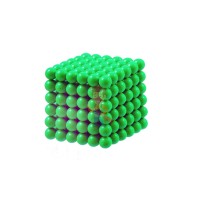 Forceberg Cube - куб из магнитных шариков 6 мм, золотой, 216 элементов - Forceberg Cube - куб из магнитных шариков 6 мм, светящийся в темноте, 216 элементов