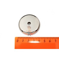Неодимовый магнит диск 10х1.2 мм, N35 - Магнитное крепление с отверстием В42