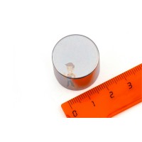 Неодимовый магнит шар 6 мм, золотой - Неодимовый магнит диск 22.6х20 мм, N45