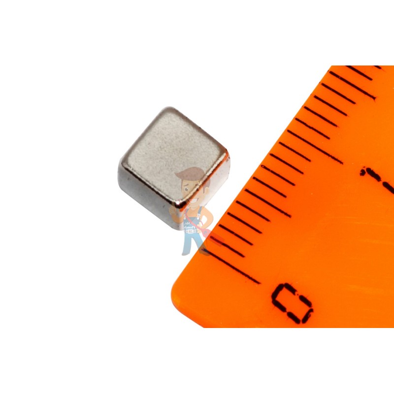 Неодимовый магнит прямоугольник 6х6х6 мм - фото 1