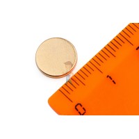 Неодимовый магнит диск 7х2 мм - Неодимовый магнит диск 10х1.5 мм, золотой