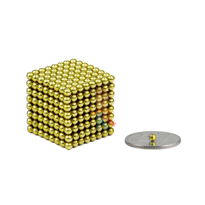 Forceberg Cube - куб из магнитных шариков 2,5 мм, оливковый, 512 элементов - фото 1