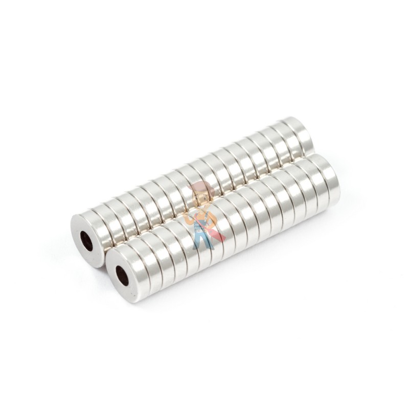 Неодимовый магнит кольцо 8х3х2 мм, N38SH - фото 3