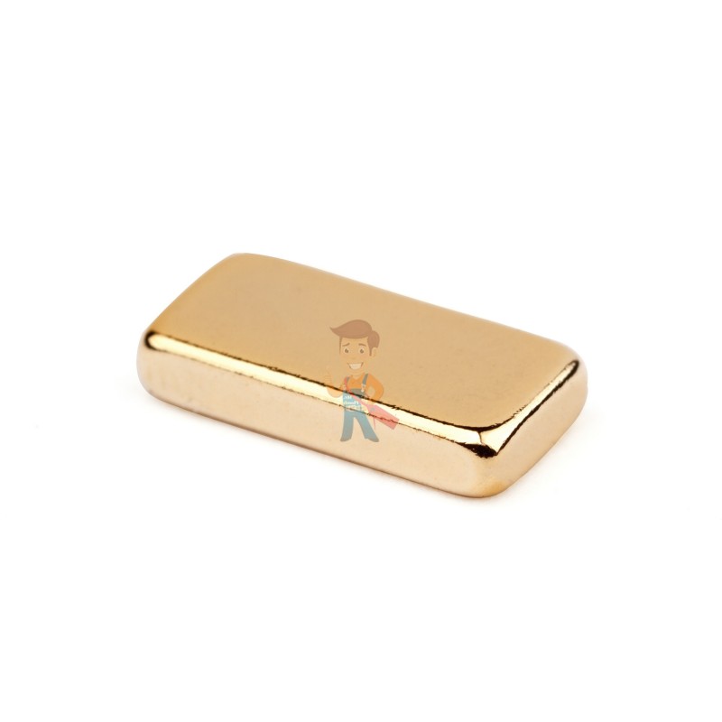 Неодимовый магнит прямоугольник 10х5х2 мм, золотой, 20шт, Forceberg - фото 1
