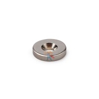 Неодимовый магнит диск 8х8 мм - Металлическая шайба D16 мм