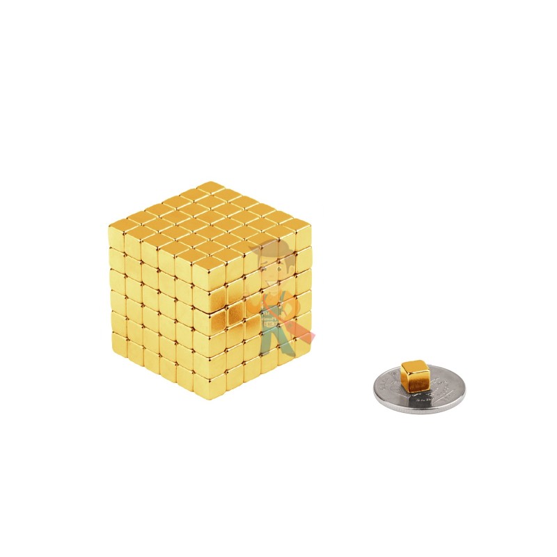 Forceberg TetraCube - куб из магнитных кубиков 4 мм, золотой, 216 элементов  - фото 2