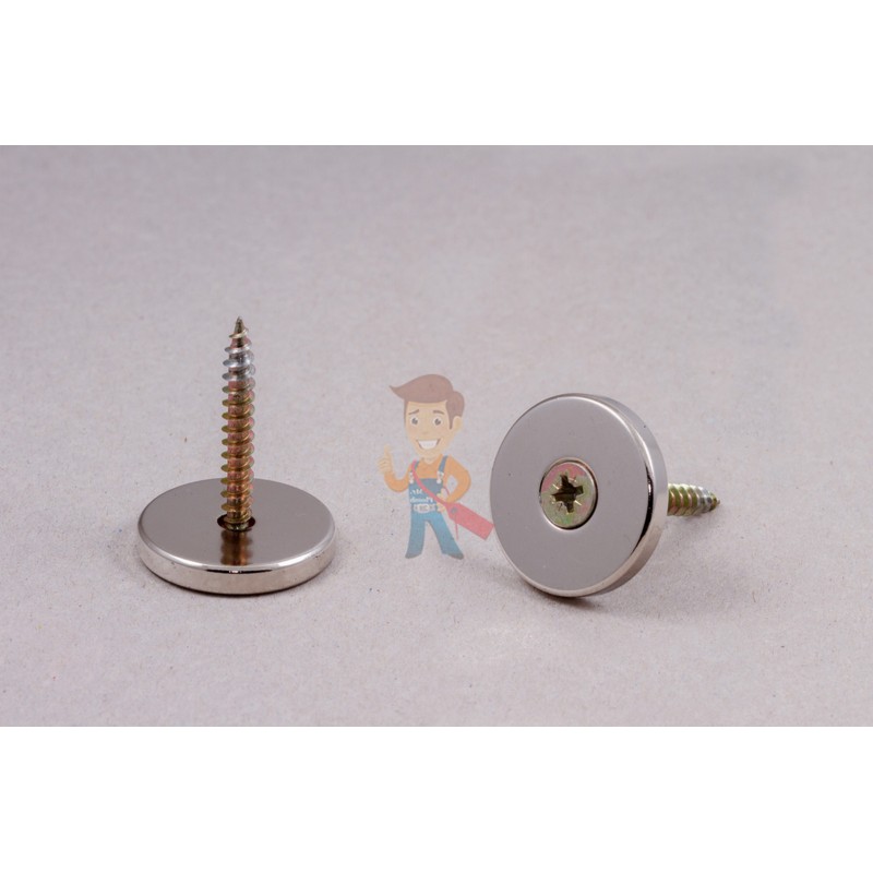 Неодимовый магнит диск 30х5 мм с зенковкой 5.5/10 мм - фото 4