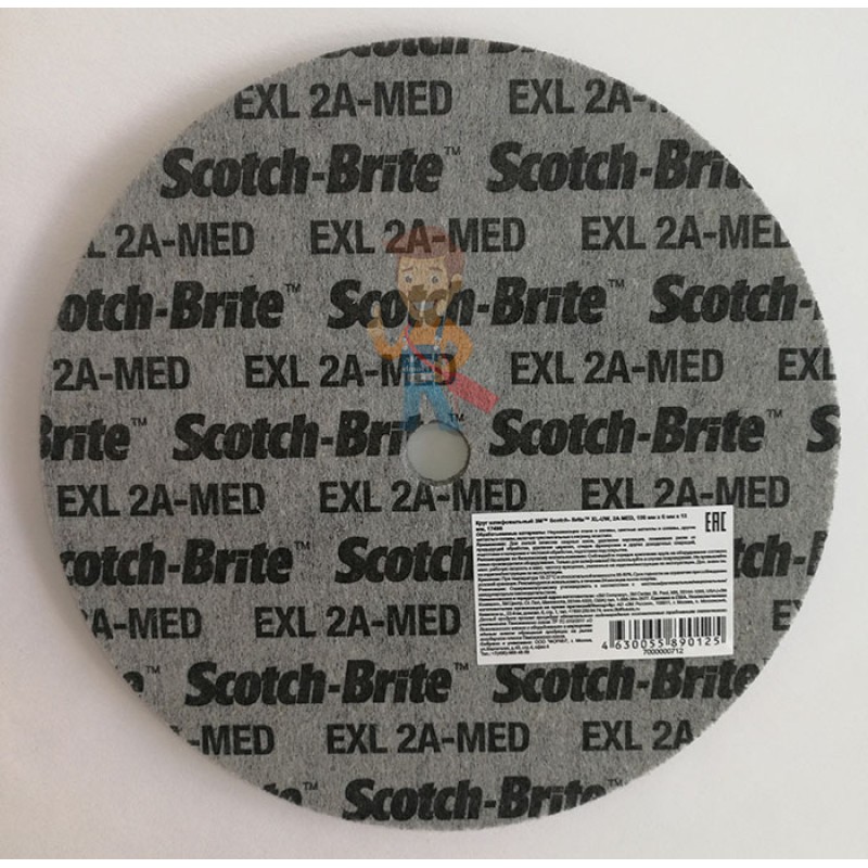Шлифовальный круг Scotch-Brite™ XL-UW, 2A MED, 150 мм х 6 мм х 13 мм, 17498