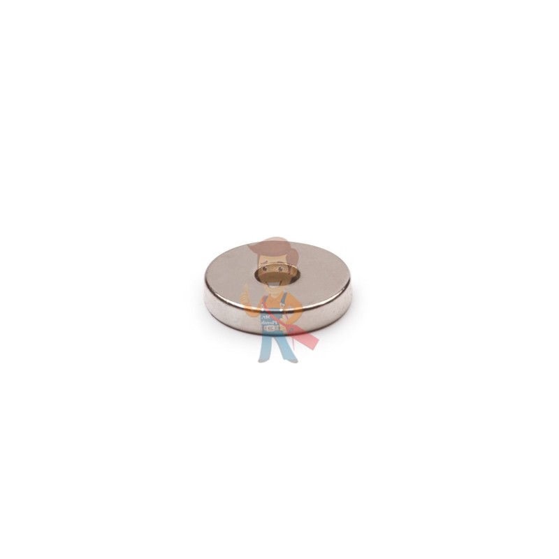Неодимовый магнит диск 15х3 мм с зенковкой 4.5/7.5 мм - фото 2
