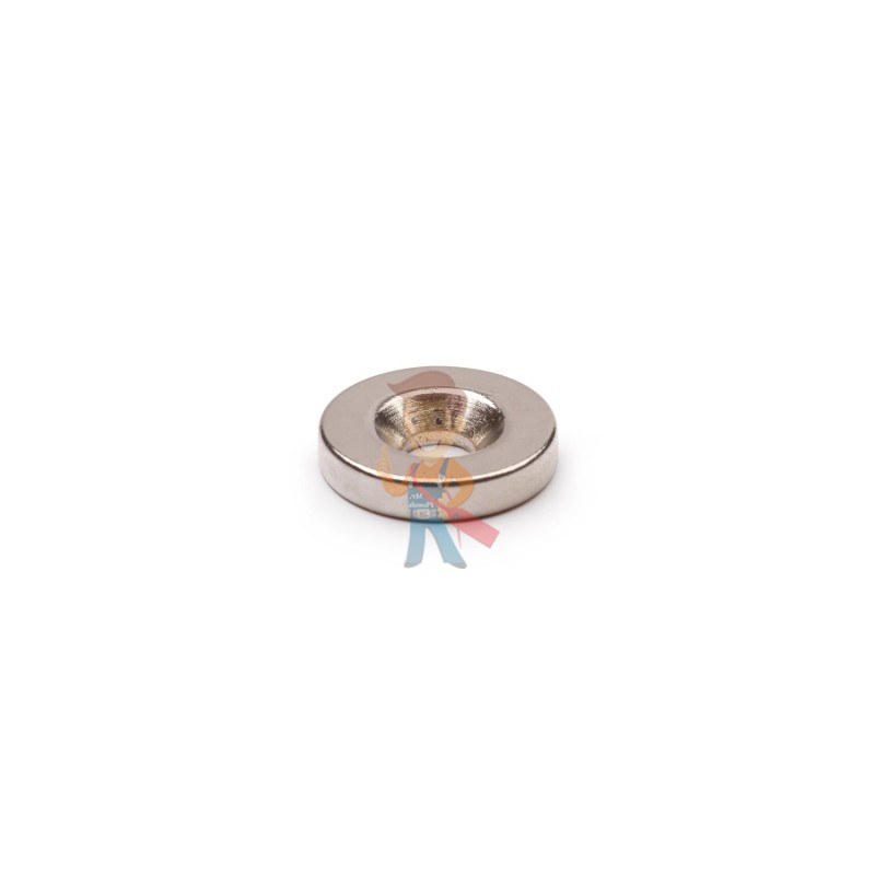 Неодимовый магнит диск 15х3 мм с зенковкой 4.5/7.5 мм