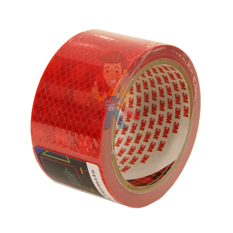 Лента светоотражающая 3M 983-72, алмазного типа, красная, 53,5 мм х 5 м